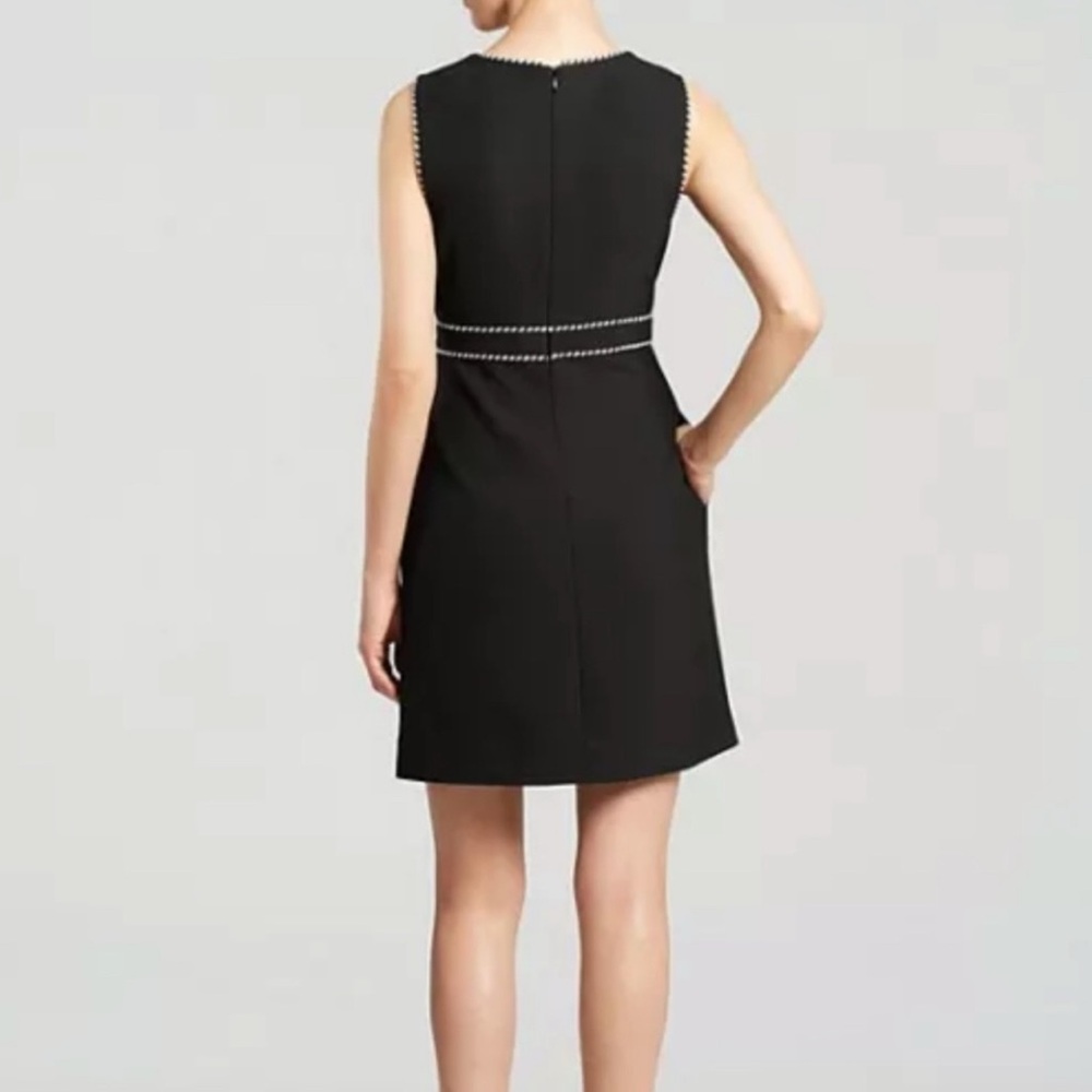 Diane Von Furstenberg Black Dress with White Trim - Picture 2 of 8